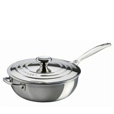 Le Creuset Signature Stainless Steel 3.5-Quart Saucier Pan With Lid - image 1