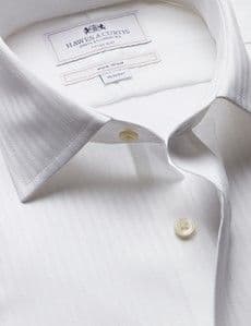 White Herringbone Stripe Shirt - image 1