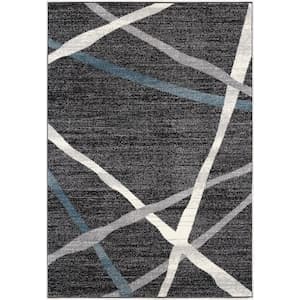 Nova Contemporary Geometric Black 5ft. x 8ft. Indoor Area Rug - image 1