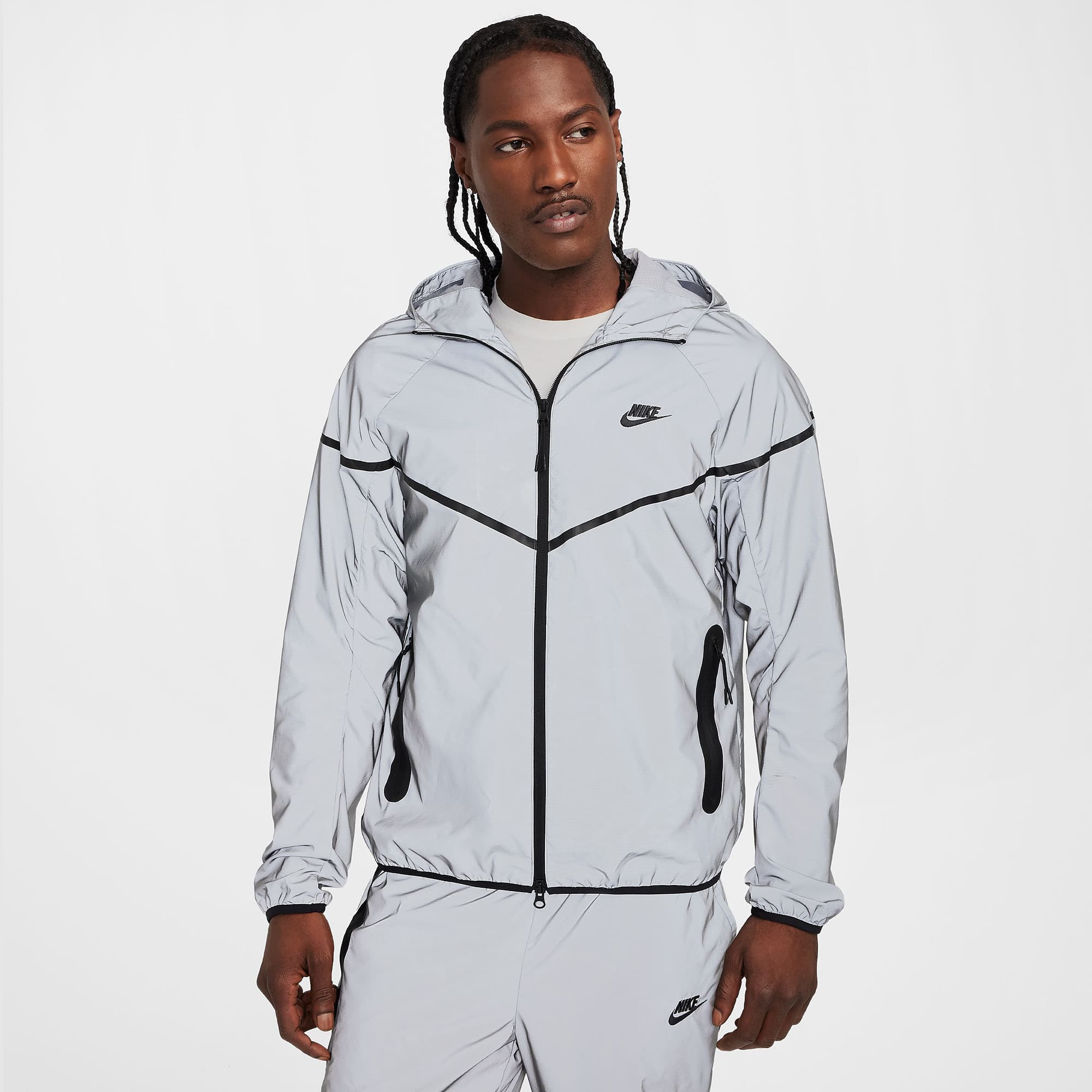 Nike Sportswear Tech Woven Flash Jacket Reflect Silver/Black - image 1