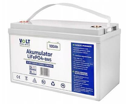 Акумулятор VOLT POLSKA LiFePO4 12V 100Ah BMS - image 1