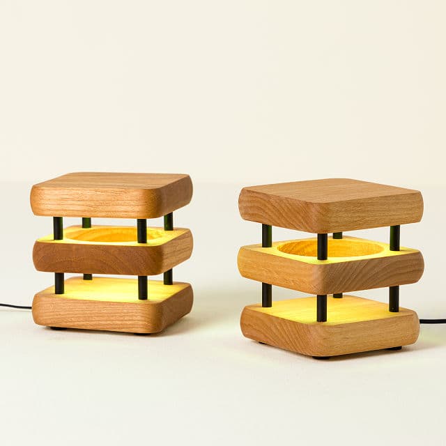 Long Distance Friendship Lamp - Wood, Mini Single Lamp - image 1