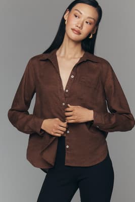 Kate 100% European Linen Classic Buttondown Shirt - image 1