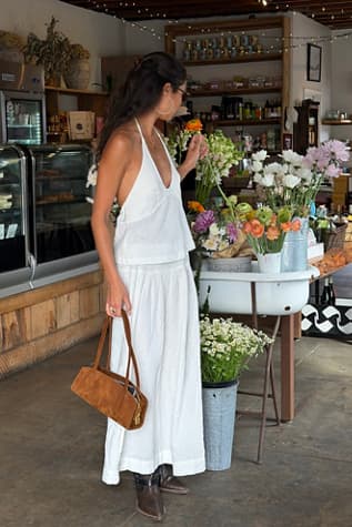 Sandshell Linen Skirt Set - image 1