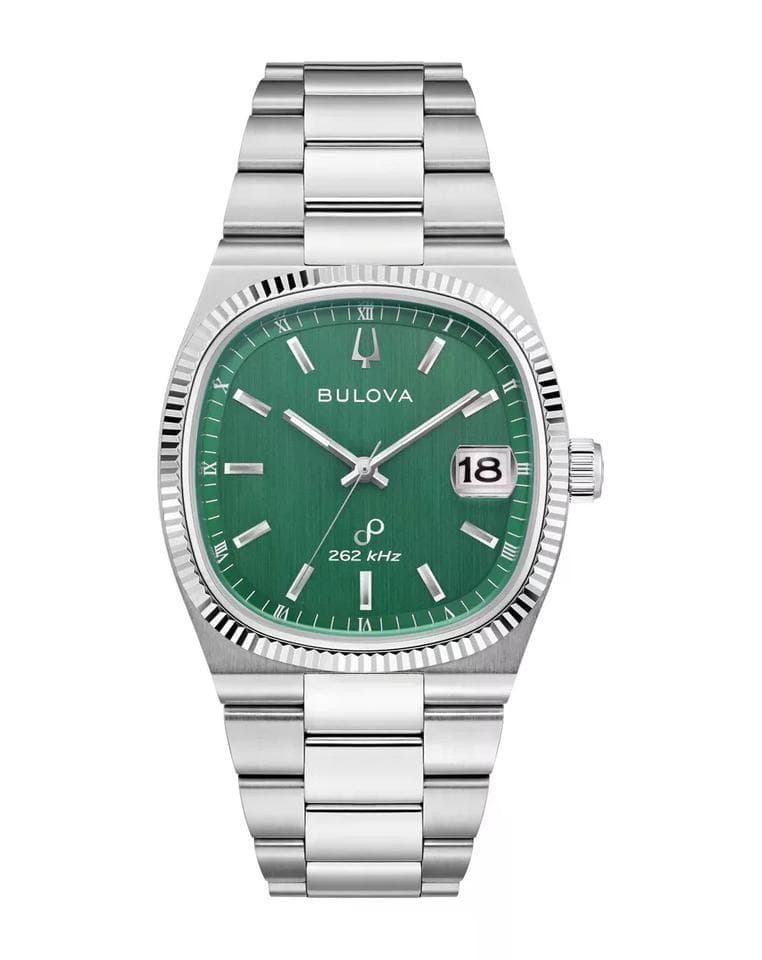 Bulova 96B439 Super Seville Quartz Sapphire Green Dial Stainless Steel Watch - image 1