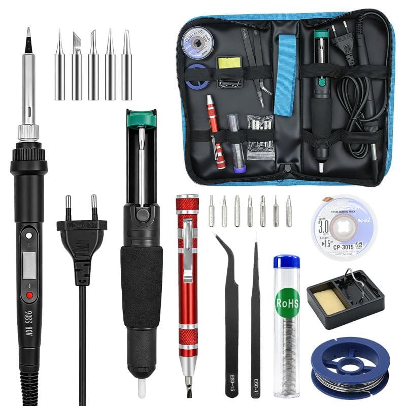 80-watt LED Digital Soldering Set with Ceramic Heater and Adjustable Temperature - image 1