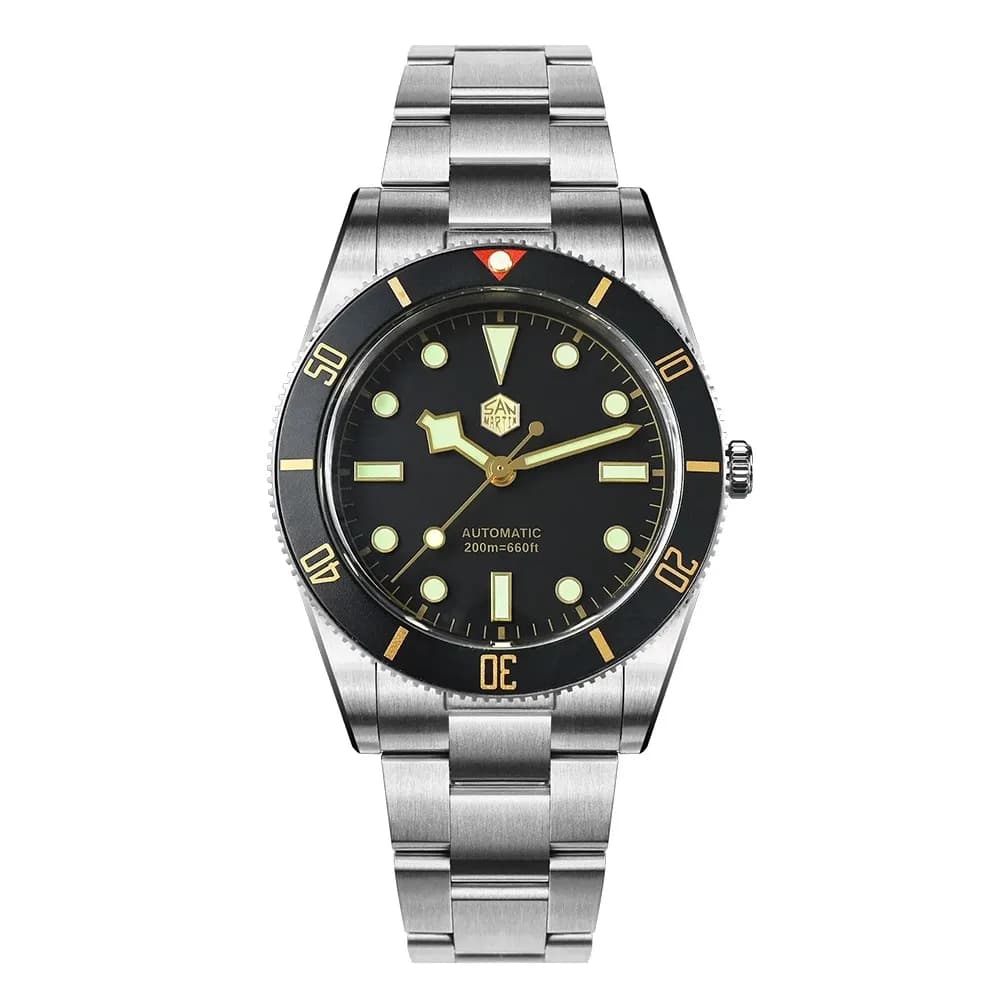 San Martin SN0138-GB 37mm Vintage-Inspired Automatic Diver Watch - image 1