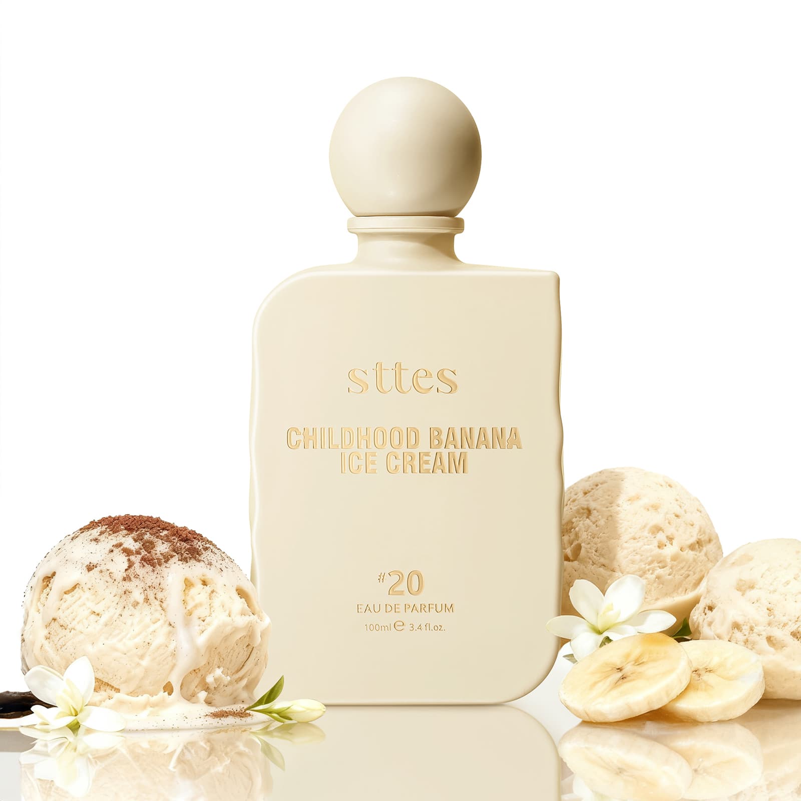 Sttes #20 Childhood Banana Ice Cream Memories Hair Perfume for Women – Gourmand Eau de Parfum with Banana Ice Cream, Caramel & Vanilla, 100ml / 3.4 fl oz - image 1