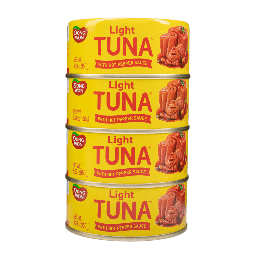 Dongwon Canned Light Tuna with Hot Pepper Sauce, 150g x 4 (600g total) - image 1