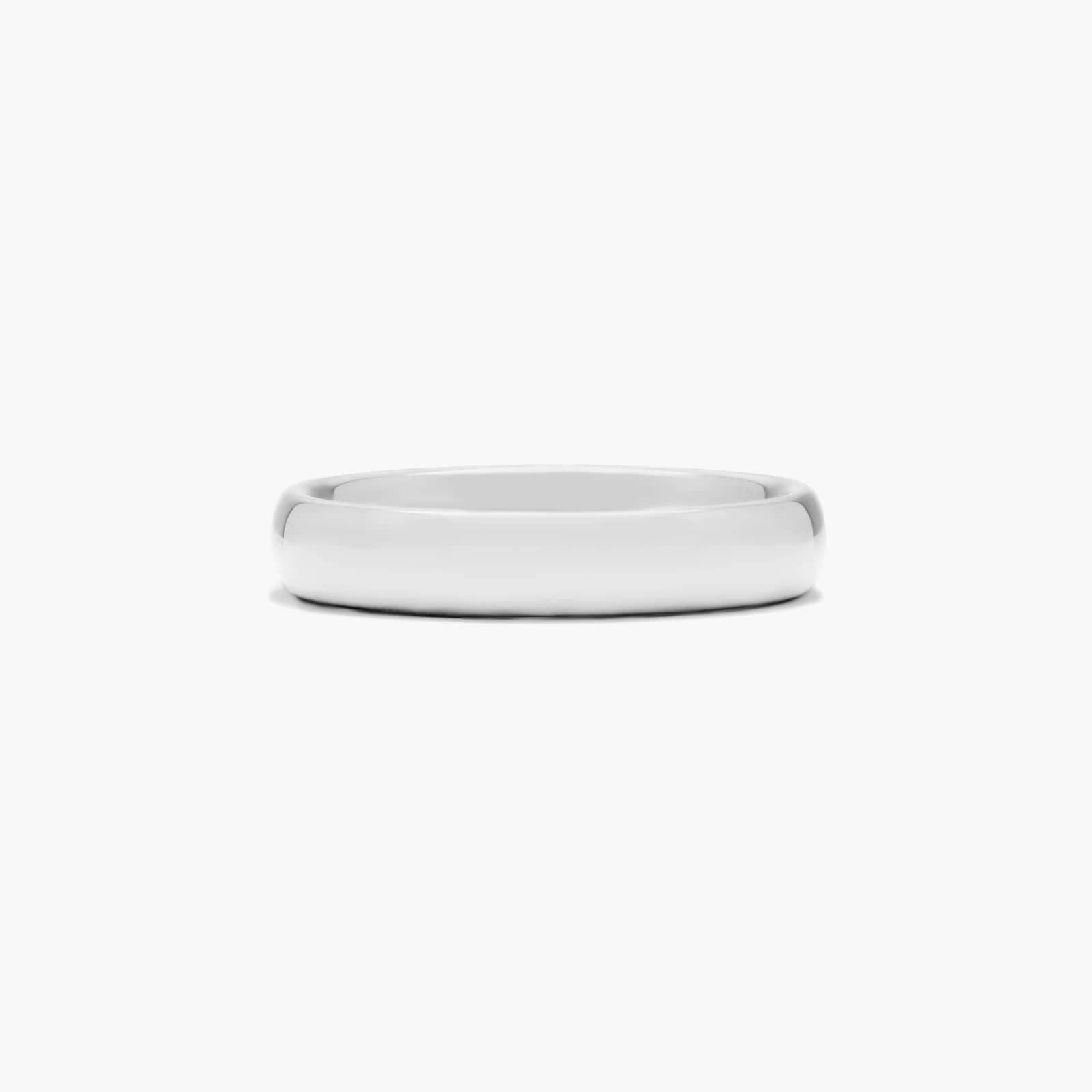 Comfort Fit Slightly Domed Wedding Band in Platinum 4mm - image 1