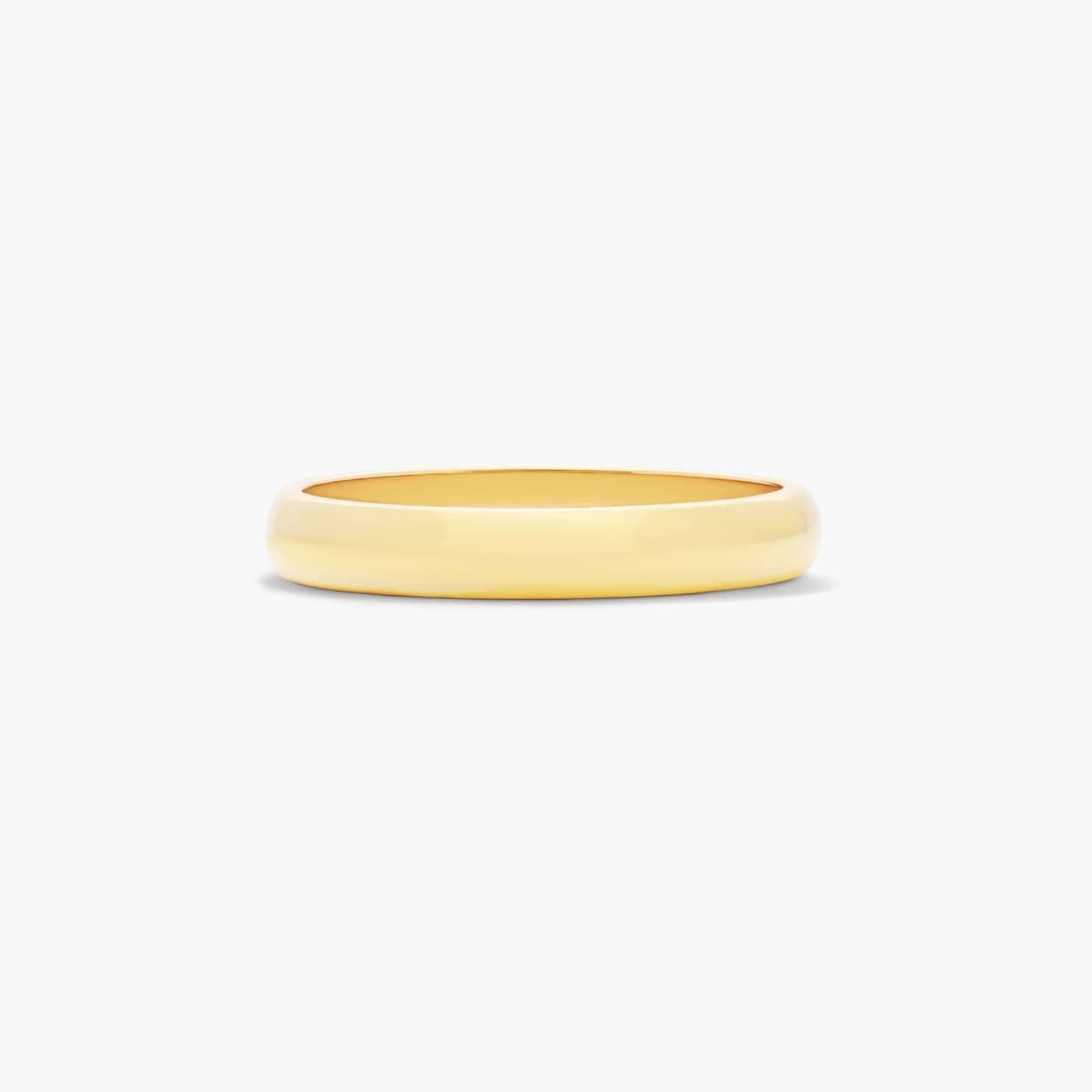Traditional Slightly Curved Wedding Band In 18K Yellow Gold 3.00mm - image 1
