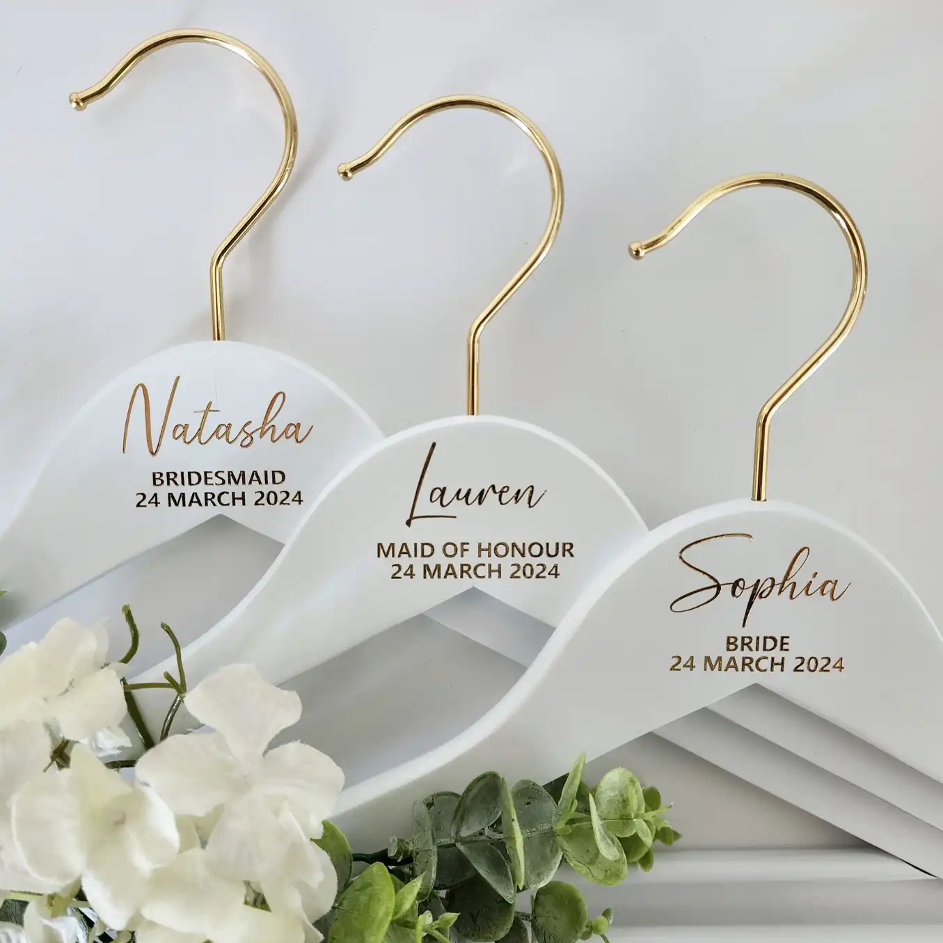 Personalised Bridal Coat Hangers - image 1