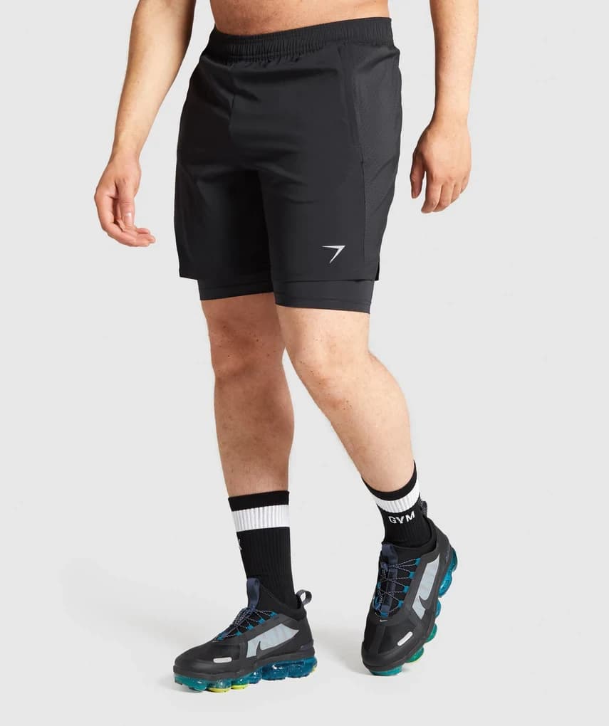 2 In 1 Shorts Black - S - image 1