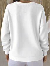 Christmas Women's Pullover Graphic Ugly Warm Classic Casual Long Sleeve Crew Neck Regular Tops - image 1