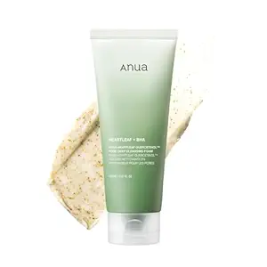 Anua Heartleaf Quercetinol Pore Deep Cleansing Foam, Face wash for Pore Refining Cleanser, Hydrating Daily Facial Cleanser For Double Cleansing, Gentle Foaming with BHA, Korean Skincare, 5.07 fl.oz. - image 1