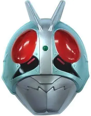Happy Happy Kamen Rider Half Face Mask for Halloween, Christmas Costume, Cosplay Masquerade Party - image 1