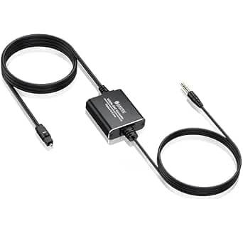 eSynic Portable 192kHz Optical to 3.5mm DAC Converter Audio Adapter - image 1