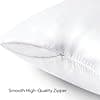 BEDELITE Satin Pillowcase with Zipper 2 Pack Standard Size 20x26 Inches White - image 1