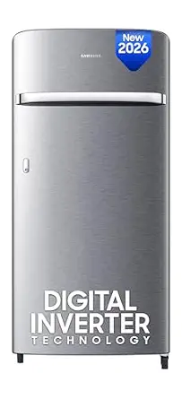 Samsung 189 L 5 Star Digital Inverter Direct-Cool Single Door Refrigerator RR21H2G25S8/HL Silver Elegant Inox Single Touch Defrost 2026 Model - image 1