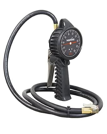 Flate Mate Handheld Analog Tire Inflator with 6 ft Rubber Hose – Compact Tire Inflator for Automotive, Cars, Motorbikes, Bicycle – 174 PSI with LED Display Monitor - image 1