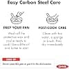 OXO Obsidian Pre-Seasoned Carbon Steel 10" Frying Pan Skillet with Removable Silicone Handle Holder, Induction and Oven Safe, Black - image 1