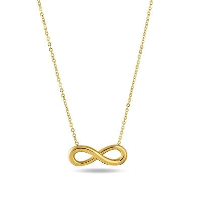 PALMONAS 18k Gold Plated Golden Infinity Necklace for Women - Gift for Girls & Women | Waterproof & Anti-Tarnish Necklace - image 1