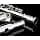 Glory Closed Hole C Flute with Case, Tuning Rod, Joint Grease, Cloth, and Gloves, Nickel Silver - image 1