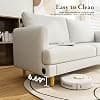 Living&Giving Loveseat Sofa Couch with USB Type C Ports - 70" Beige Upholstered Modern 2-Seater Couch for Living Room, Bedroom, Office - image 1