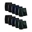DANISH ENDURANCE Pack of 10 Men's Boxer Shorts, Soft Cotton, Underpants Men Stretch, Without Label, Multicoloured (4 x Black, 3 x Blue Melange, 3 x Green), M - image 1