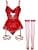 Foxiny Sexy Stocking Underwire Push Up Rhinestones Heart Floral Lace Mesh Sheer Garter Bodysuit Skirt Lingerie Set 3 Piece - image 1