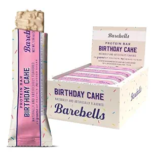 Barebells Protein Bars Birthday Cake - 12 Count, 20g High Protein Treats - Chocolate Nutrition Bar with 1g Total Sugars - On-The-Go Breakfast or Post-Workout Snack - image 1