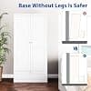 Metal Armoire Wardrobe Closet with 2 Doors 72'' Wardrobe Cabinet with Drawers and Hanging Rail Metal Closet with Adjustable Shelves for Bedroom (White, with 1 drawer) - image 1