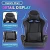 PayLessHere Ergonomic Racing Desk Gaming Chair with Armrests 360° Swivel & Caster PU Leather Lumbar Support - image 1