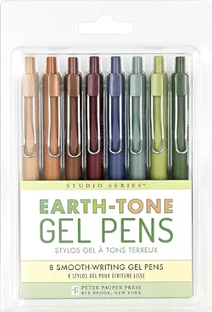 Earth-Tone Gel Pens - 8 Smooth Writing Pens - image 1