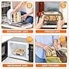 EASYFUN Bento Box Adult 4-Compartment Lunch Container, Drop-Proof, Dishwasher Safe, BPA-Free (Khaki) - image 1
