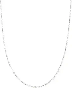 2MM Stainless Steel Cable Chain Necklace for Men and Women, 16-30 Inch, Silver - image 1
