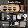 28PCS Espresso Accessories Kit, 54mm Tamper Tools with Wood Station, Distributor, Stirrer, Dosing Funnel, Brush, Puck Screen, Frothing Pitcher, Latte Pen, Powder Ring, Towel, Decorative Stencils - image 1