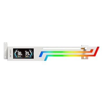 Ant Esports GCB200 ARGB GPU Holder & Anti Sag Bracket with Temperature Display and Built-in ARGB Strip (White) - image 1