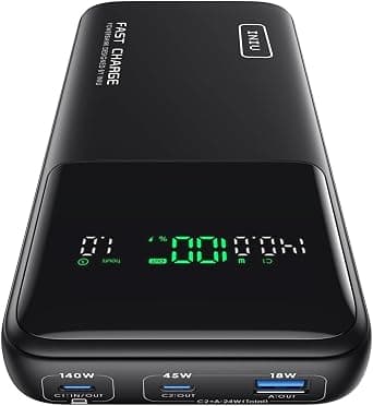 INIU Power Bank, 140W 27000mAh Laptop Portable Charger, Fast Charging USB C In&Out Powerbank, Digital Display Phone Charger, Travel Battery Pack for Macbook iPad iPhone 17 16 15 Samsung Steam Deck etc - image 1