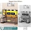 SEDETA 60-Inch Gaming Desk with Hutch and LED Lights - image 1