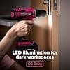 Lithitech 20V Pink Cordless Drill Set with 2.0Ah Battery & Charger, 3/8" Keyless Chuck, Lightweight Electric Power Drill Tool, 2-Speed, 354 In-Lb Torque (Pink) - image 1