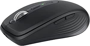 Logitech MX Anywhere 3S Compact Wireless Mouse, Fast Scrolling, 8K DPI Any-Surface Tracking, Quiet Clicks, Programmable Buttons, USB C, Bluetooth, Windows PC, Linux, Chrome, Mac - Graphite - image 1
