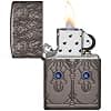 Zippo Gothic Window Design Armor Black Ice Pocket Lighter - image 1
