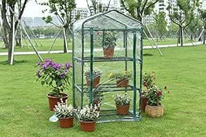 3 Tiers Flower Greenhouse Garden Shed with Frame and Cover - image 1