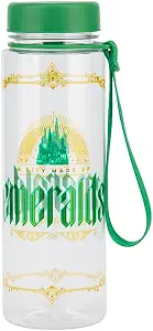 Paladone Wicked Water Bottle with Strap - Officially Licensed Disney Gold Foil & Green Glitter Leakproof Bottle with Carry Handle, Gift for Fans of Musical 650ml (22 fl oz) - image 1