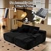 Ovios 81" Oversized Modular Sectional Double Lounge Chaise with Plush Corduroy Fabric Sofa Bed - image 1