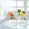 SOUJOY 12 Pack Small Glass Ball Bud Vase, Clear Diamond Floral Centerpieces - image 1