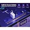 ODK 48 Inch L-Shaped Gaming Desk with USB Charging Ports, LED Lights, Storage Shelves & Monitor Stand - Black - image 1