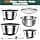 ENVTEK Stainless Steel Mixing Bowls Set with Lids & Silicone Base - 7-Piece Kitchen Gadgets Set with Colander, Grater, Egg Separator, Whisk - Nesting Bowls (1.5, 2, 2.5, 4.5 QT), Dishwasher Safe, Black - image 1