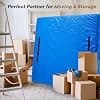 BETU Mattress Bags for Moving King Size 82"x79"x15" Waterproof Reusable Mattress Protector Cover with 8 Handles and Double Zipper Blue - image 1